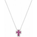 Bild der Amen Kreuzkette aus Silber mit Zirkonia für Damen CLCRREBBRZ3