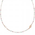 Imagen del Collar Rosario Amen en plata con cristales mujer CRO10RRRV3