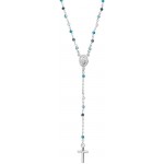 Bild der Amen Rosenkranz Kette aus Silber mit Kristallen für Damen CRO25BMUB4