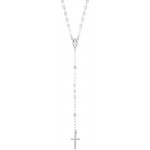 Bild der Amen Rosenkranz Kette aus Silber und Perlen für Damen CROBB4