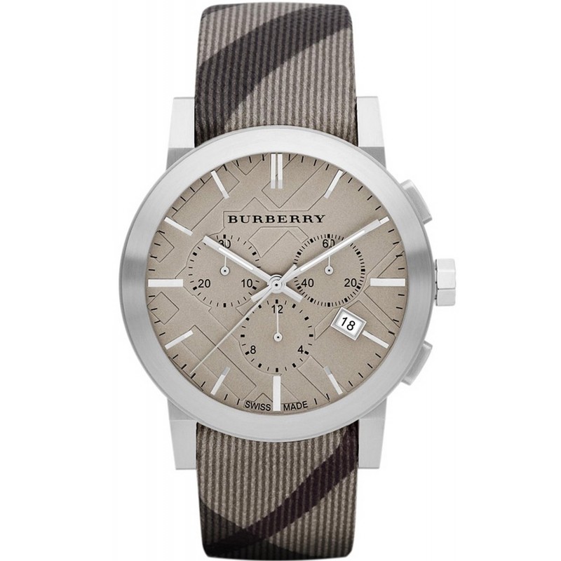 burberry watch men's swiss chronograph