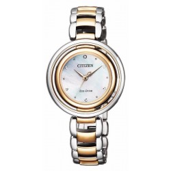 Купить Citizen Женские Часы Lady Eco-Drive EM0666-89D Бриллиант Перламутр