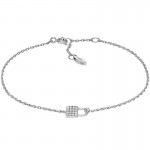 Bild des Fossil Damenarmband Sterling Silver JFS00625040 Vorhängeschloss