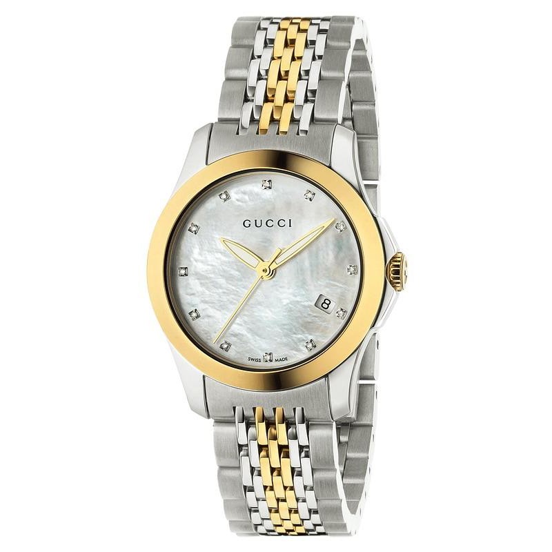 Gucci Ladies Watch G-Timeless Small YA126513 Diamonds Mother of Pearl -  Crivelli Shopping