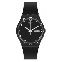 Buy Unisex Swatch Watch Gent Over Black GB757