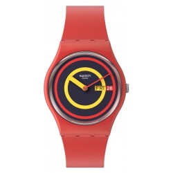 Buy Swatch Unisex Watch Gent Swatch Concentric Red SO28R702