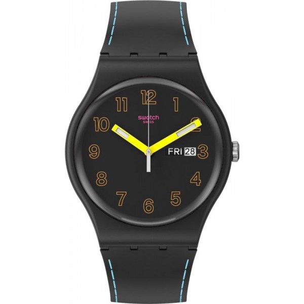 Buy Unisex Swatch Watch New Gent Dark Glow SO29B707