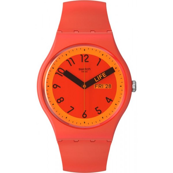 Buy Unisex Swatch Watch New Gent Proudly Red SO29R705