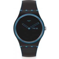 Unisex Swatch Watch New Gent Minimal Line Blue SO29S701