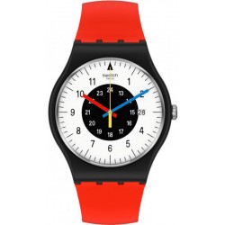 Buy Swatch Unisex Watch New Gent Rouge & Noir SO32B401-STD