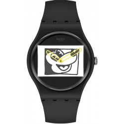 Buy Swatch Mickey Mouse Watch Mickey Blanc Sur Noir SUOZ337