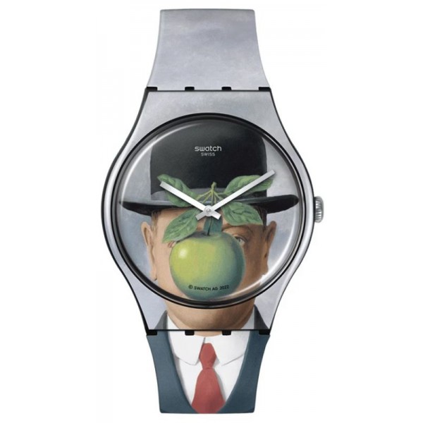 Buy Swatch Watch Le Fils de lHomme by Rene Magritte SUOZ350