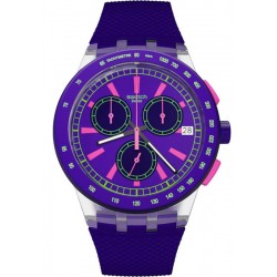Swatch Unisexuhr Chrono Plastic Purp-Lol SUSK400 Chronograph